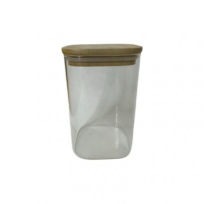 Hermetic glass jar, 6x6xH10cm