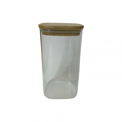 Hermetic glass jar, 6x6xH12cm