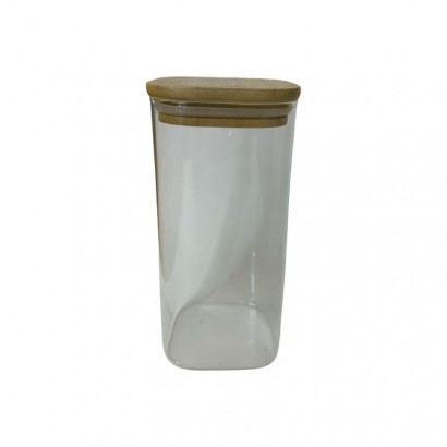 Hermetic glass jar, 6x6xH15cm