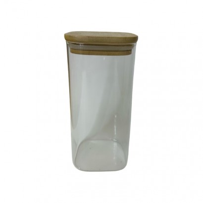 Hermetic glass jar, 6x6xH20cm