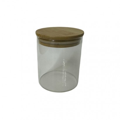 Hermetic glass jar, D6.5xH10cm