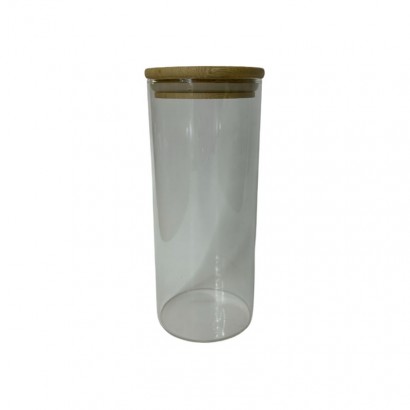Hermetic glass jar, D6.5xH12cm