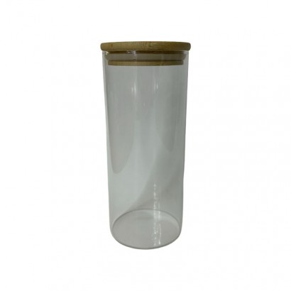 Hermetic glass jar, D6.5xH20cm