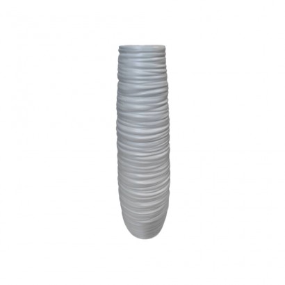 Vase en ceramique blanc, H58cm