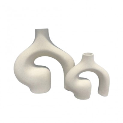 White ceramic vase,...