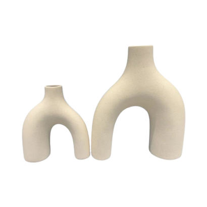 Vase en ceramique blanc