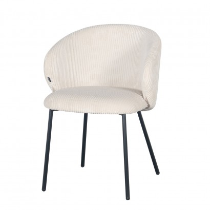 Corduroy chair - ELISA - Beige