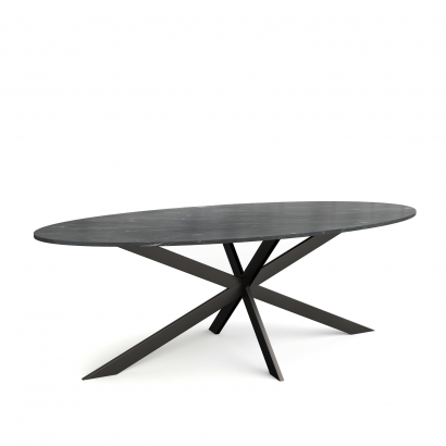 Oval dining table with...