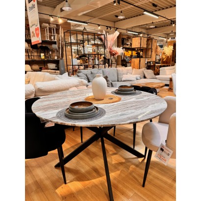 Round dining table with...