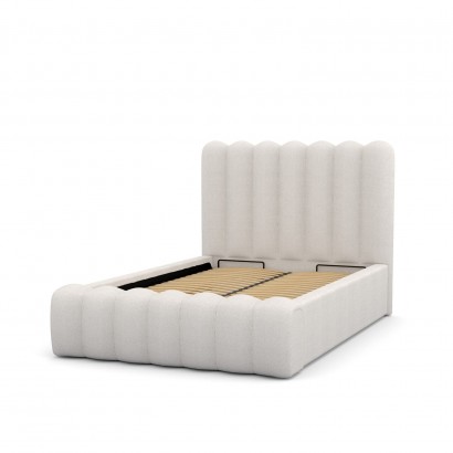 Fabric bed with storage -...