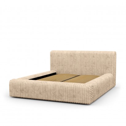 Fabric bed with storage -...