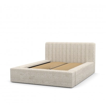 Fabric bed with storage -...