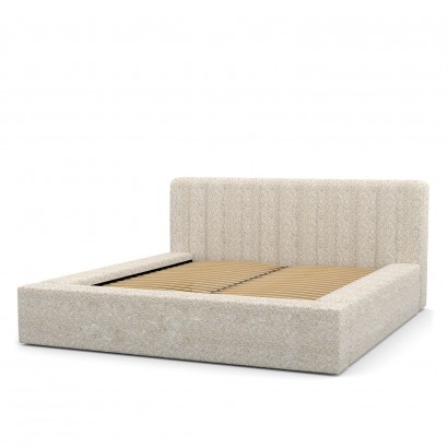 Fabric bed with storage -...