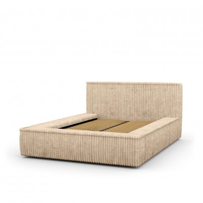 Fabric bed with storage -...