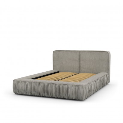 Fabric bed with storage -...