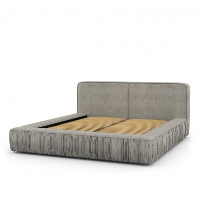 Fabric bed with storage -...