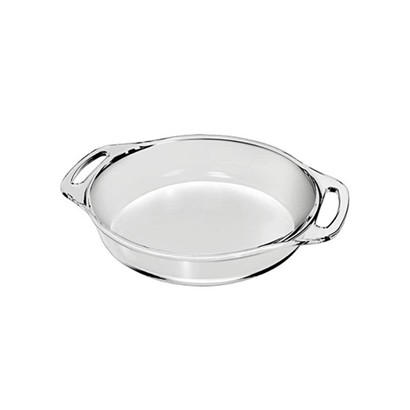 Round glass roasting pan, 2.4L