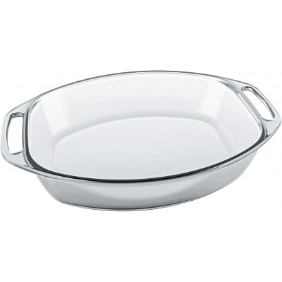 Oval glass roasting pan, 3.2L