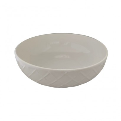 White ceramic bowl, D24,3xH9CM