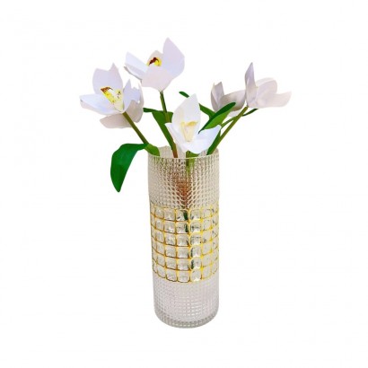 Vase en verre, D12xH30CM