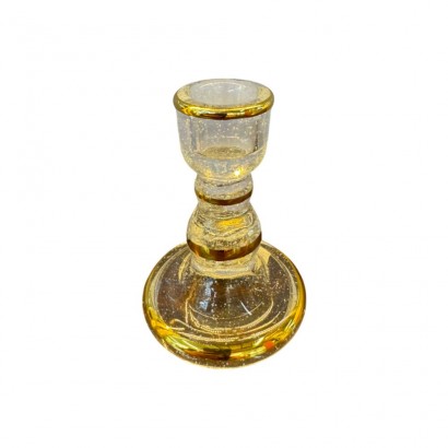 Bougeoir en verre, D6,5xH9CM