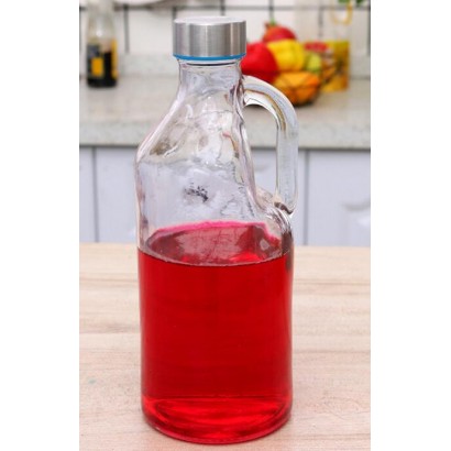 Clear glass bottle, 1L