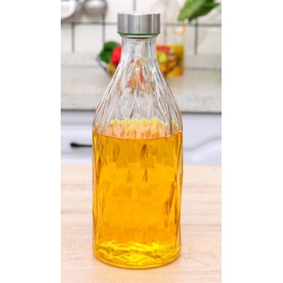 Clear glass bottle, 1L