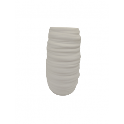 Vase en céramique blanc, H22CM