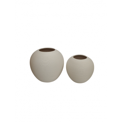 Vase en céramique beige, H21CM