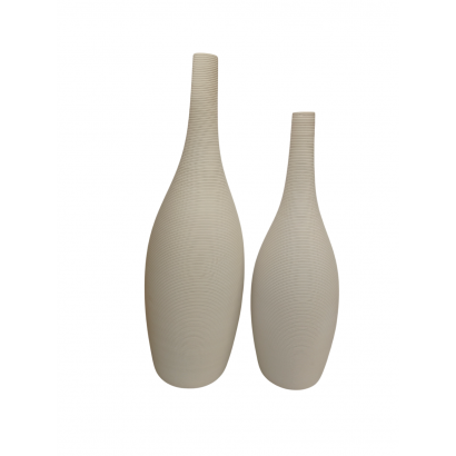 Vase en céramique beige, H51CM