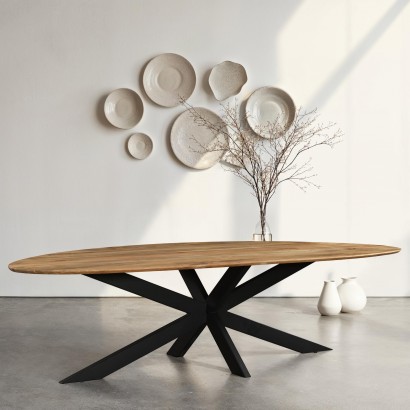 Wooden dining table with...