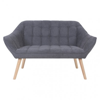 Suede 2-seater sofa bed -...