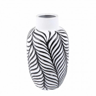 Vase JOY black and white H26
