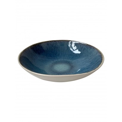 Blue ceramic salad bowl,...