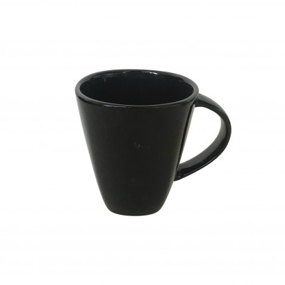 Black square ceramic mug,...