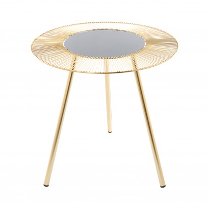 Gilded metal side table,...