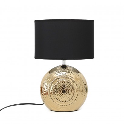 Round table lamp with black...
