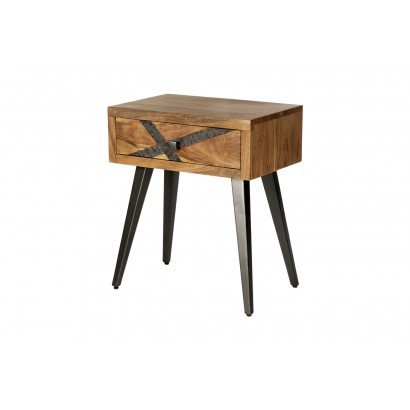 Wooden bedside table with...