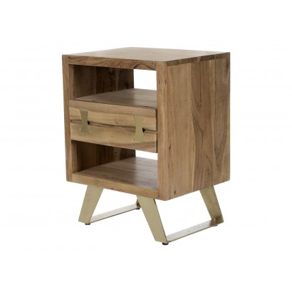 Wooden bedside table with...