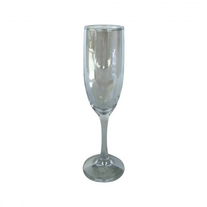 Champagne flute in colorful...