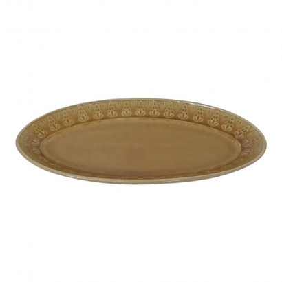 Yellow ceramic dish, D35 cm...