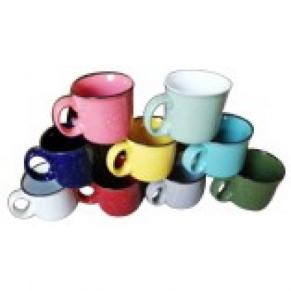 Set of 9 colored ceramic...