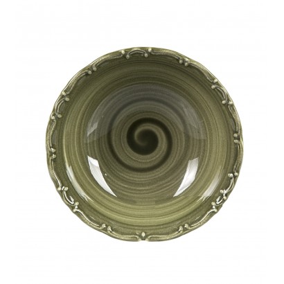 Round plate olive color