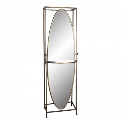 Brass metal mirror with...