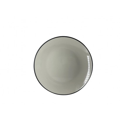 Ceramic plate 2 tones cream...