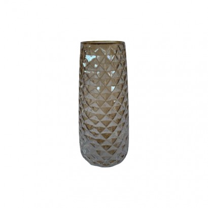 Glass vase with gold panel,...