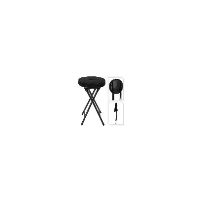 Velvet folding stool - Black